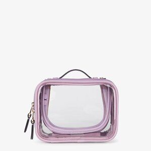 NWT Calpak Small Clear Cosmetics Case in Lavender